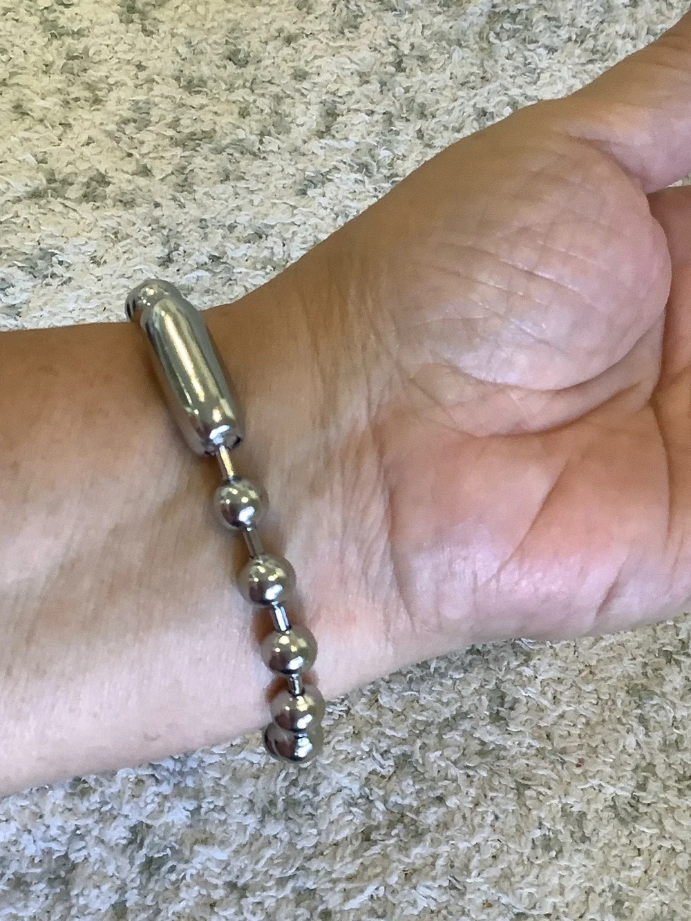 Giant Ball Chain Bracelet Men or Womens NWT 8.50” Stainless steel